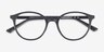 Adrian Noir PlastiqueMontures de lunettes de vue d'EyeBuyDirect, Vue Rapprochée