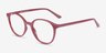 Adrian Burgundy PlastiqueMontures de lunettes de vue d'EyeBuyDirect, Vue d'Angle