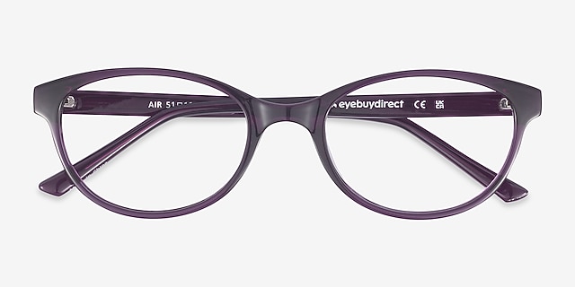 Air Purple PlasticEyeglass Frames from EyeBuyDirect, Closed View