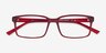 Apex Red PlasticEyeglass Frames from EyeBuyDirect, Closed View