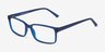 Apex Bleu PlastiqueMontures de lunettes de vue d'EyeBuyDirect, Vue d'Angle