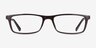 Bay Brun PlastiqueMontures de lunettes de vue d'EyeBuyDirect, Vue de Face