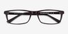 Bay Brun PlastiqueMontures de lunettes de vue d'EyeBuyDirect, Vue Rapprochée