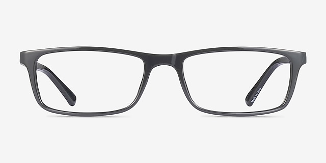 Bay Gray PlasticEyeglass Frames from EyeBuyDirect, Front View