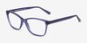 Marlowe Bleu PlastiqueMontures de lunettes de vue d'EyeBuyDirect, Vue d'Angle