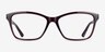 Marlowe Rouge PlastiqueMontures de lunettes de vue d'EyeBuyDirect, Vue de Face
