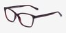Marlowe Rouge PlastiqueMontures de lunettes de vue d'EyeBuyDirect, Vue d'Angle