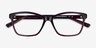 Marlowe Rouge PlastiqueMontures de lunettes de vue d'EyeBuyDirect, Vue Rapprochée