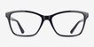 Marlowe Black PlasticEyeglass Frames from EyeBuyDirect, Front View