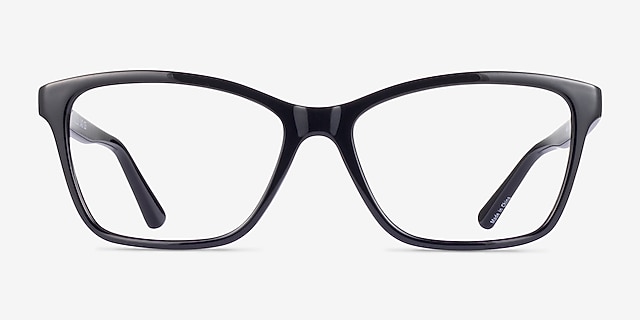 Marlowe Black PlasticEyeglass Frames from EyeBuyDirect, Front View