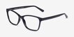 Marlowe Black PlasticEyeglass Frames from EyeBuyDirect, Angle View