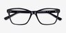 Marlowe Black PlasticEyeglass Frames from EyeBuyDirect, Closed View