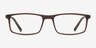Bowen Brun PlastiqueMontures de lunettes de vue d'EyeBuyDirect, Vue de Face