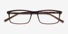 Bowen Brun PlastiqueMontures de lunettes de vue d'EyeBuyDirect, Vue Rapprochée