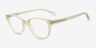 Camille Blue PlasticEyeglass Frames from EyeBuyDirect, Angle View