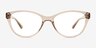 Camille Clear Brown PlastiqueMontures de lunettes de vue d'EyeBuyDirect, Vue de Face