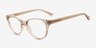 Camille Clear Brown PlastiqueMontures de lunettes de vue d'EyeBuyDirect, Vue d'Angle