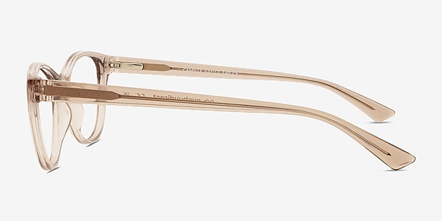 Camille Clear Brown PlasticEyeglass Frames from EyeBuyDirect, Side View