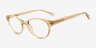 Cecilia Clear Brown PlasticEyeglass Frames from EyeBuyDirect, Angle View