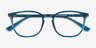 Chandler Bleu PlastiqueMontures de lunettes de vue d'EyeBuyDirect, Vue Rapprochée