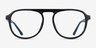 Brooklyn Noir PlastiqueMontures de lunettes de vue d'EyeBuyDirect, Vue de Face