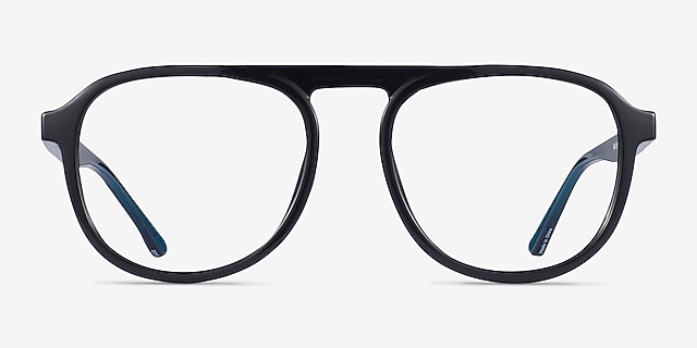 Brooklyn Black PlasticEyeglass Frames from EyeBuyDirect, Front View