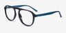 Brooklyn Noir PlastiqueMontures de lunettes de vue d'EyeBuyDirect, Vue d'Angle