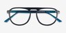 Brooklyn Noir PlastiqueMontures de lunettes de vue d'EyeBuyDirect, Vue Rapprochée