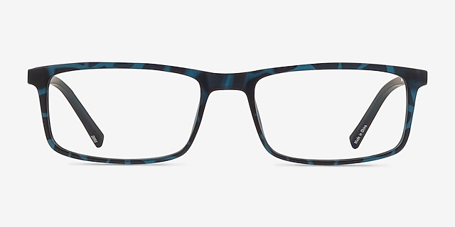 Bowen Blue Tortoise PlasticEyeglass Frames from EyeBuyDirect, Front View