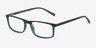 Bowen Blue Tortoise PlastiqueMontures de lunettes de vue d'EyeBuyDirect, Vue d'Angle