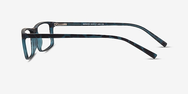 Bowen Blue Tortoise PlasticEyeglass Frames from EyeBuyDirect, Side View