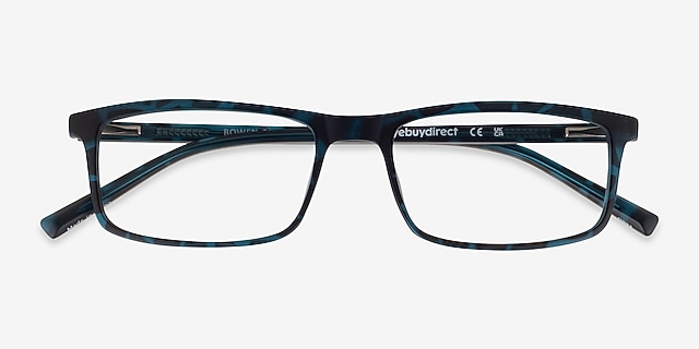 Bowen Blue Tortoise PlasticEyeglass Frames from EyeBuyDirect, Closed View