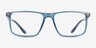 Corin Bleu PlastiqueMontures de lunettes de vue d'EyeBuyDirect, Vue de Face