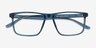 Corin Bleu PlastiqueMontures de lunettes de vue d'EyeBuyDirect, Vue Rapprochée