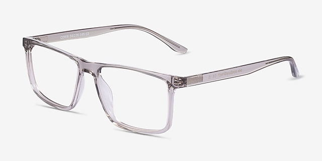 Corin Gray PlasticEyeglass Frames from EyeBuyDirect, Angle View