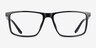 Corin Noir PlastiqueMontures de lunettes de vue d'EyeBuyDirect, Vue de Face