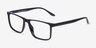 Corin Noir PlastiqueMontures de lunettes de vue d'EyeBuyDirect, Vue d'Angle