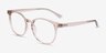Crew Clear Brown PlasticEyeglass Frames from EyeBuyDirect, Angle View