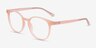 Crew Pink PlasticEyeglass Frames from EyeBuyDirect, Angle View