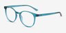 Crew Bleu PlastiqueMontures de lunettes de vue d'EyeBuyDirect, Vue d'Angle