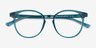 Crew Bleu PlastiqueMontures de lunettes de vue d'EyeBuyDirect, Vue Rapprochée
