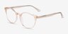Dana Clear Brown PlasticEyeglass Frames from EyeBuyDirect, Angle View