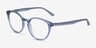 Dana Bleu PlastiqueMontures de lunettes de vue d'EyeBuyDirect, Vue d'Angle