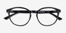 Dana Noir PlastiqueMontures de lunettes de vue d'EyeBuyDirect, Vue Rapprochée