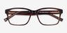 Darren Brun PlastiqueMontures de lunettes de vue d'EyeBuyDirect, Vue Rapprochée
