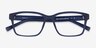 Darren Bleu PlastiqueMontures de lunettes de vue d'EyeBuyDirect, Vue Rapprochée