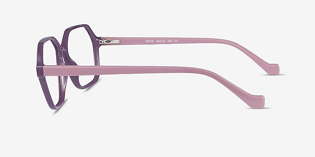 Drew Purple PlasticEyeglass Frames from EyeBuyDirect, Side View