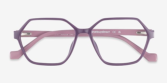 Drew Purple PlasticEyeglass Frames from EyeBuyDirect, Closed View