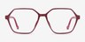 Drew Burgundy PlasticEyeglass Frames from EyeBuyDirect, Front View