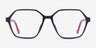 Drew Noir PlastiqueMontures de lunettes de vue d'EyeBuyDirect, Vue de Face